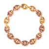 16ctw Flush Set Ruby Bold Link Chain Necklace