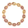 16ctw Flush Set Ruby Bold Link Chain Necklace