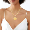 Paperclip Chain Golden Shell Pendant Necklace
