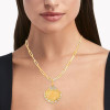 Paperclip Chain Golden Shell Pendant Necklace