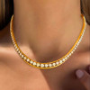 14ctw Round Cut Matte Vintage Collar Necklace