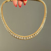 14ctw Round Cut Matte Vintage Collar Necklace