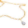 3ct Pear Cut Vintage Two Tone Pendant Link Necklace