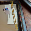 9ctw Floral Bead Triple-rope Link Chain Statement Necklace