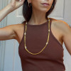 9ctw Floral Bead Triple-rope Link Chain Statement Necklace