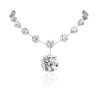 120ctw Round Cut White Sapphire Statement Necklace