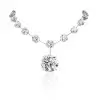 120ctw Round Cut White Sapphire Statement Necklace