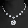 120ctw Round Cut White Sapphire Statement Necklace