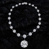 120ctw Round Cut White Sapphire Statement Necklace