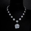 120ctw Round Cut White Sapphire Statement Necklace