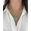 25ct Huge Oval Cut Mint Green Emerald Pendant Necklace