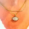 6ct Horizontally Set Marquise Cut Vintage Pendant Necklace