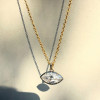 6ct Horizontally Set Marquise Cut Vintage Pendant Necklace