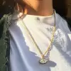 6ct Horizontally Set Marquise Cut Vintage Pendant Necklace