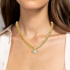 3.8ct Horizontally Set Marquise Cut Cuban Link Necklace