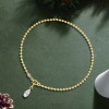 5.5ct Pear Cut White Sapphire Toi et Moi Bead Chain Necklace