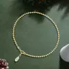 5.5ct Pear Cut White Sapphire Toi et Moi Bead Chain Necklace
