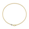 5.5ct Pear Cut White Sapphire Toi et Moi Bead Chain Necklace