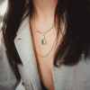 6ct Emerald Cut Emerald Smile Pendant Necklace