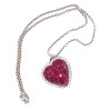 18ctw Invisibly-set Ruby Heart Pendant Necklace