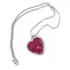 18ctw Invisibly-set Ruby Heart Pendant Necklace