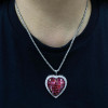 18ctw Invisibly-set Ruby Heart Pendant Necklace