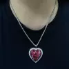 18ctw Invisibly-set Ruby Heart Pendant Necklace