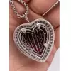 18ctw Invisibly-set Ruby Heart Pendant Necklace