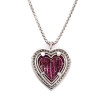 18ctw Invisibly-set Ruby Heart Pendant Necklace