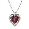 18ctw Invisibly-set Ruby Heart Pendant Necklace