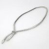 30ctw Pear and Baguette Cut White Sapphire Knot Necklace