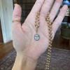 5ct Cuhsion Cut White Sapphire Ball Chain Necklace