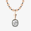 5ct Cuhsion Cut White Sapphire Ball Chain Necklace