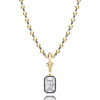 8ct Emerald Cut White Sapphire Ball Chain Necklace