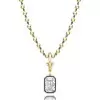 8ct Emerald Cut White Sapphire Ball Chain Necklace