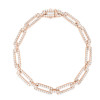 50ctw Multicolor Sapphire Paperclip Link Statement Necklace