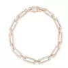 50ctw Multicolor Sapphire Paperclip Link Statement Necklace