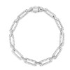 50ctw Multicolor Sapphire Paperclip Link Statement Necklace