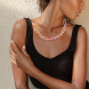 50ctw Multicolor Sapphire Paperclip Link Statement Necklace