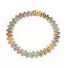 35ctw Princess Cut Multicolor Sapphire Rainbow Necklace
