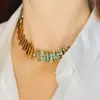 35ctw Princess Cut Multicolor Sapphire Rainbow Necklace