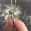 6ctw Multi-cut White Sapphire Simple Pendant Necklace