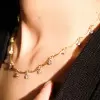 15ctw Round Cut Vintage Pendants Scallop Chain Necklace