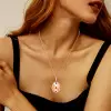 4ctw Round Cut Multicolor Sapphire Egg Pendant Necklace