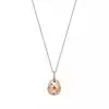 4ctw Round Cut Multicolor Sapphire Egg Pendant Necklace