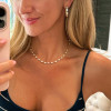 6ctw Mixed Shape Bezel Set White Sapphire Tennis Necklace
