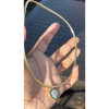 8ct Heart Cut Two Tone Pendant Torque Necklace