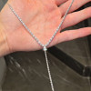16ctw Pear and Round Cut Layered Necklace Set