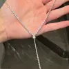 16ctw Pear and Round Cut Layered Necklace Set