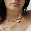 5.7ct East-west Pear Cut White Sapphire Torque Necklace